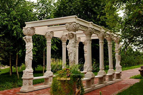popular designs outdoor marble carving garden luxury gazebos